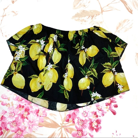 Medium Lemon Print Top Off the shoulders - Picture 3 of 8